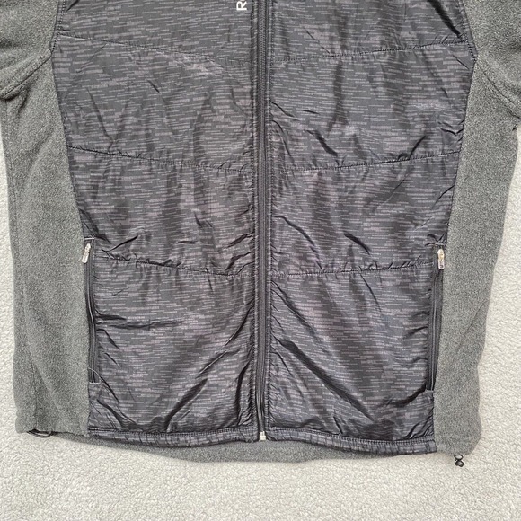Reebok Jacket Mens Large Gray Athletic Long Sleeve Logo‎ Sporty Full Zip Fleece - Picture 6 of 11